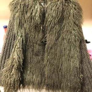Vintage Chic Michael Forrest NY Fur-Knit Coat Vest